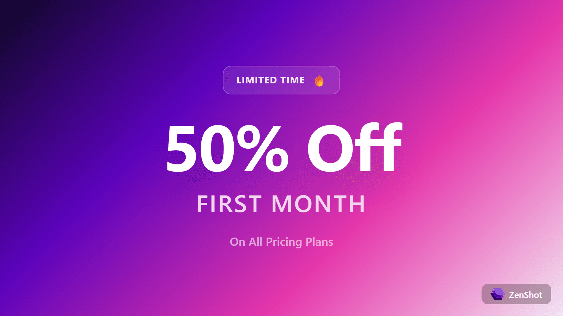 Get 50% Off Your First Month on Any Paid Plan